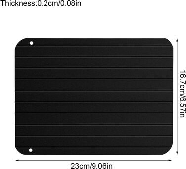 Дошка для розморожування продуктів 23 х 16,7 см, чорний Lrocotanc