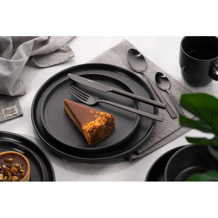 ARDESTO Набор столовых приборов Черный Mars Favola 4 пр., черный, нержавеющая сталь