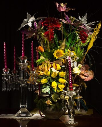 Набір з 4 конічних спіральних свічок 2 х 25,5 см, червоний Alederways