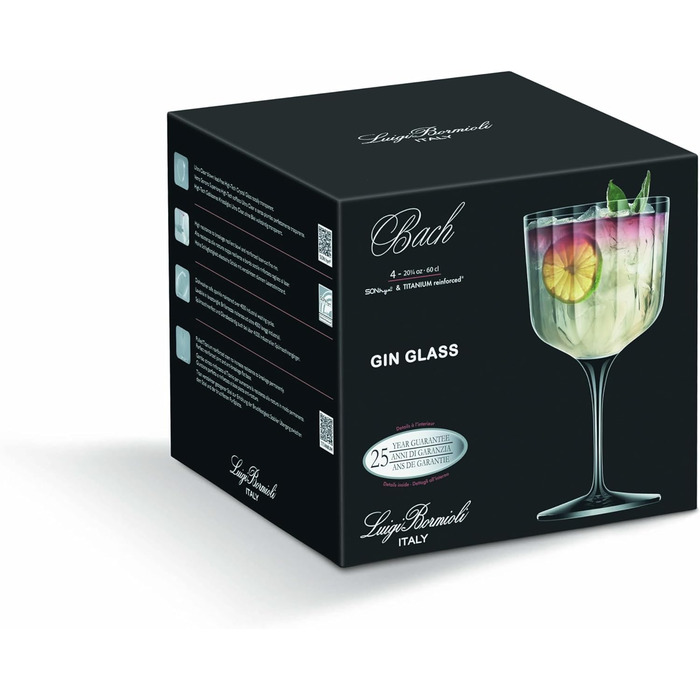 Луиджи Бормиоли 7540471 Bach Коробка с 6 Seidel Low Form, кристально прозрачная 8,25 x 8,25 x 9,7 см. Набор из 6 шт. (4 шт. (упаковка по ), белая)