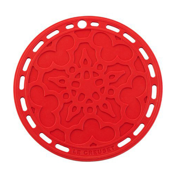 Підставка для гарячого / прихватка силіконова, бордова Le Creuset