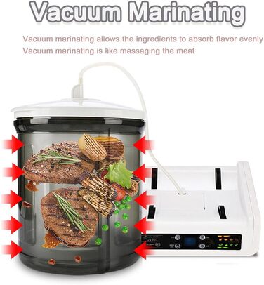 Вакуумний маринатор для м'яса та овочів 5 л білий Lakenbroade