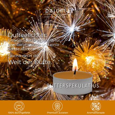 Ароматичні чайні свічки Pajoma 90, 3x30 шт. , ароматичні свічки, багато ароматів на вибір, висота 1,5 см, діаметр 3,5 см (Butter Spekulatius, 30)