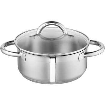 Каструля зі скляною кришкою Петля, 20 см, нержавіюча сталь, 65009-20