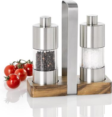 Набір млинів для перцю та солі 13 см на підставці, 3 предмети Menage Classic AdHoc