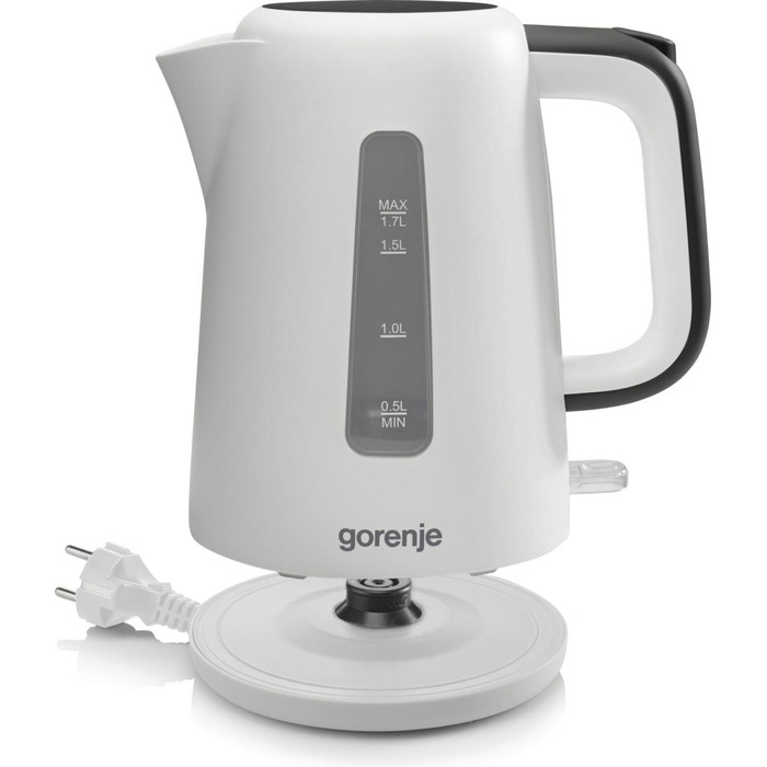 Gorenje Электрочайник 1.7л, Strix контроль, пластик, белый