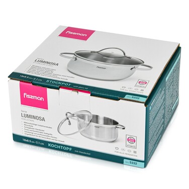 Каструля зі скляною кришкою 18 см 2,1 л LUMINOSA Fissman