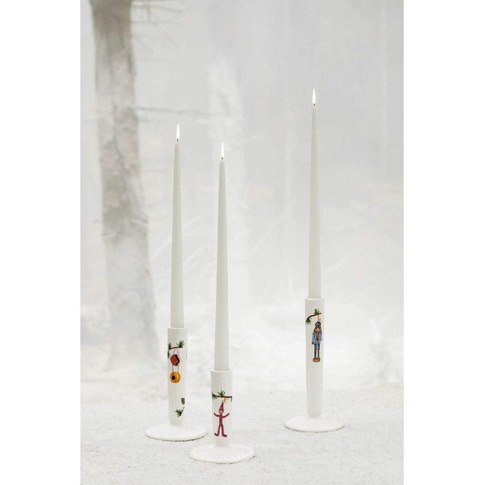 Свічник 20 см, білий з акварельним малюнком Christmas Hammershøi Kähler