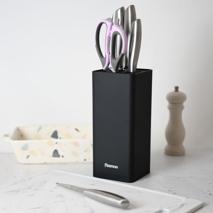 Подставка для кухонных ножей Fissman 10x10x22 см пластик (12881)