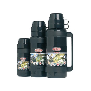 Термос THERMOS MONDIAL зі скляною колбою, чорний, 1,8 л