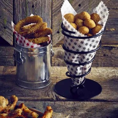 Пакеты бумажные 17,5х17,5 см жиронепроницаемые, клетка красная, GenWare