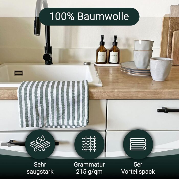 Набір кухонних рушників з 5 предметів 50 x 70 см ZOLLNER