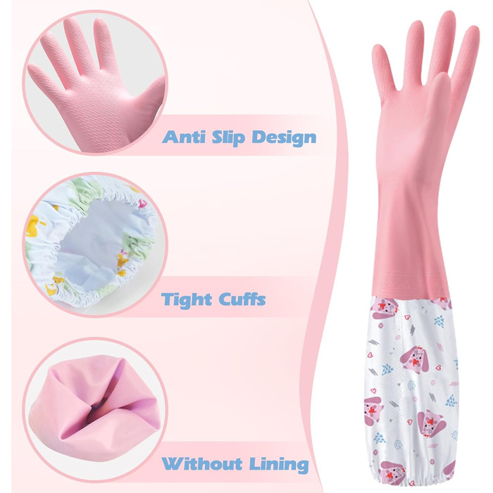 Рукавички для миття посуду 3 пари 46 см SHAIDOJIO