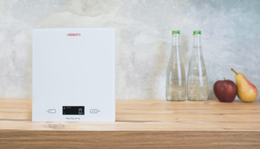 ARDESTO Ваги кухонні, 5кг, 2хААА в комплекті, скло, білий