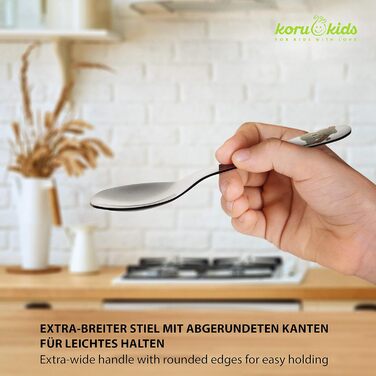 Дитячі столові прибори Звірятки, набір 4 предмети Koru Kids