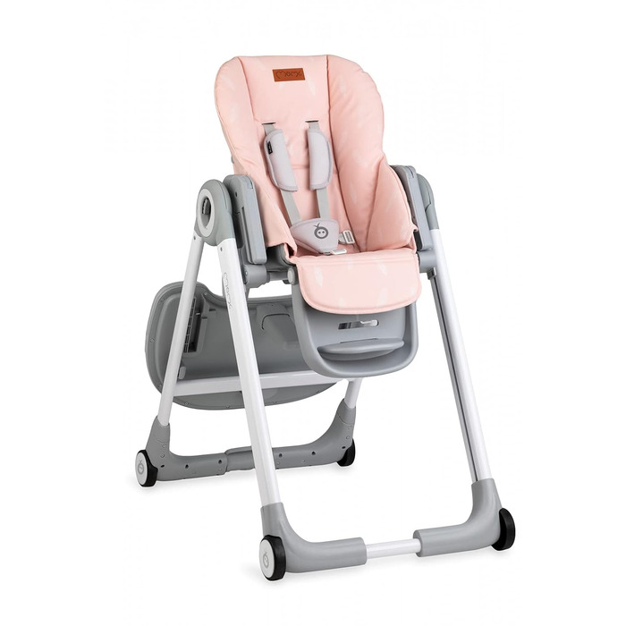 Дитячий стільчик для годування з 4 колесами та функцією гальма від 6 місяців Momi