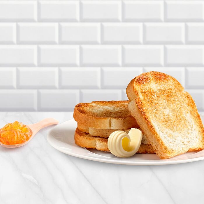 Тостер Ufesa 2 скибочки білий ретро класичний пінап, вінтажний дизайн, 850 Вт, бутербродниця з 2 дуже широкими слотами, для всіх видів хліба, 7 ступенів підрум'янювання, збірник кабелю, лоток для крихт