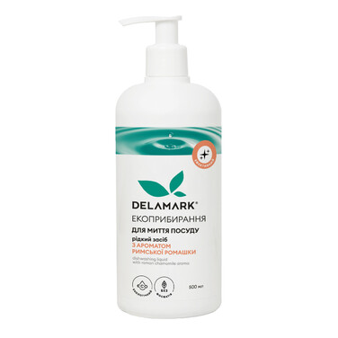Засіб для миття посуду з ефірною олією римської ромашки 500 мл Delamark