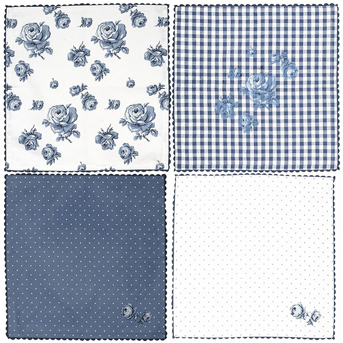 Набір серветок CreativeTops Vintage Indigo, бавовна 100%, 4 шт.