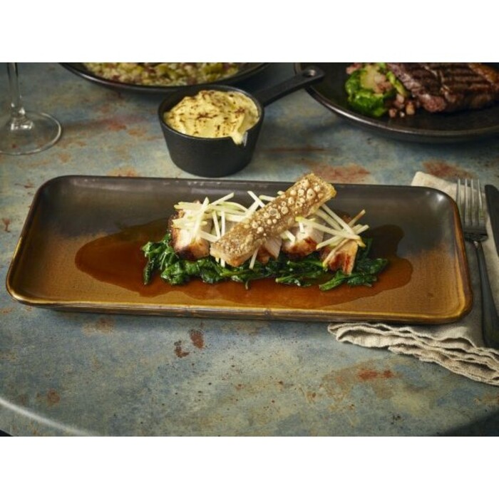 Блюдо прямоугольное 27х12,5 см, Terra Porcelain Rustic Copper, GenWare