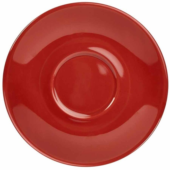Блюдце 13,5 см, красное, Color Tea, GenWare