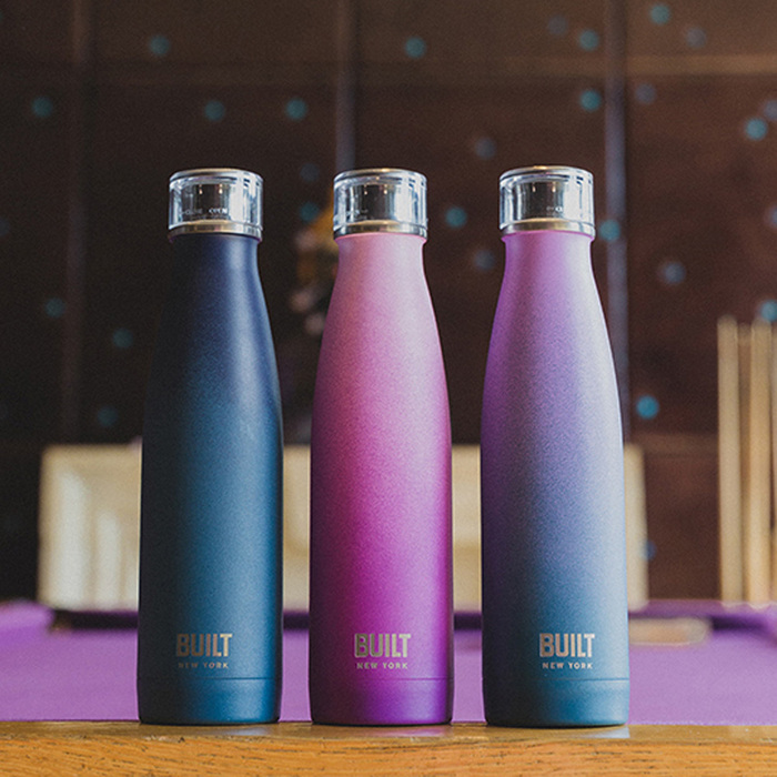 Пляшка металева Built, з подвійними стінками, синьо-рожева, 500 мл