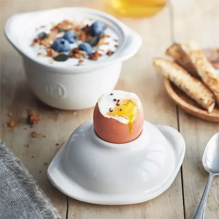Піала з кришкою-підставкою під яйце, 0,3 л кремова Emile Henry