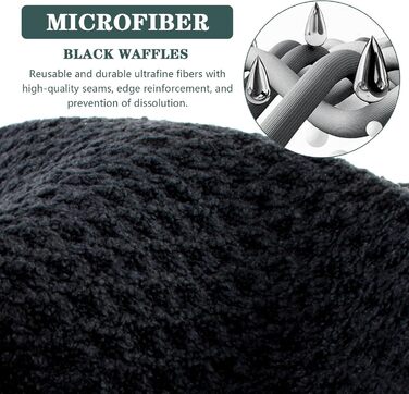 Кухонні рушники VIVOTE, рушники для гостей, подарункові, 40x60 см, 2 шт., м&39які кухонні рушники, абсорбуючі рушники (чорні 12)