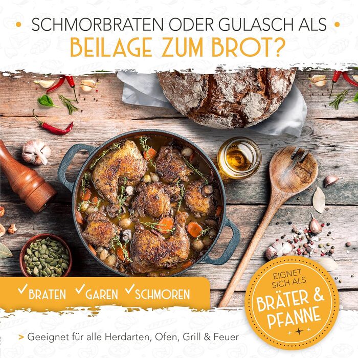 Чавунна форма для випікання хліба 26 см KRUSTENZAUBER