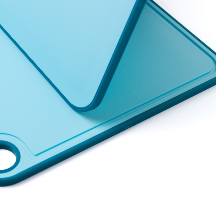 Набір з 3-х обробних дощок Fissman 41х28, 36х24, 31х20, колір СИНІЙ пластик, ТПР (8055)