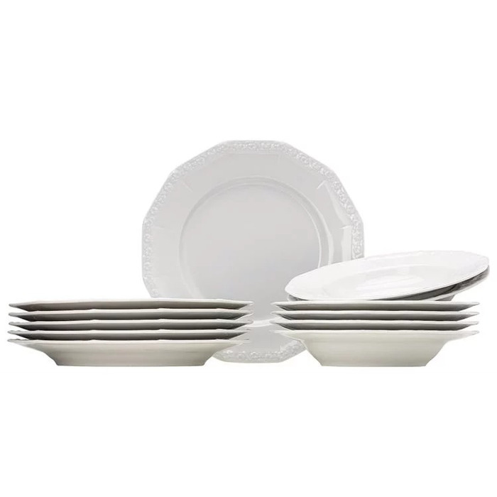 Набір з 12 тарілок White Maria Rosenthal