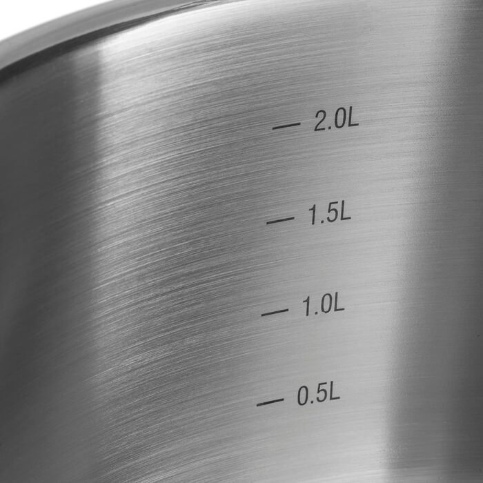 Набір каструль з нержавіючої сталі зі скляними кришками, 4 предмети Klamer