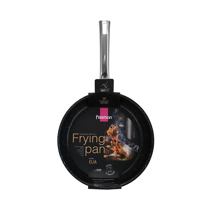 Сковорідка для смаження Fissman 24x5 см ELIA з антипригарним покриттям нержавіюча сталь (5528)