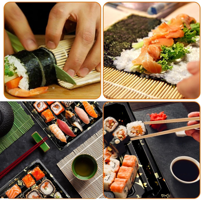 Набір для суші 20 предметів чорний Mbsomnus