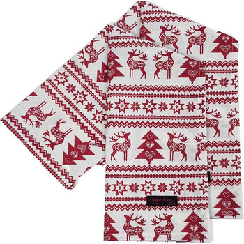 Набір з 2 різдвяних кухонних рушників Christmas Nordic 50 x 70 см червоний Ragged Rose
