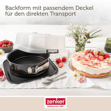 Форма для випічки з відповідною кришкою для прямого транспортування форма для випікання та транспортування (пружинна форма 24 см з кришкою), 24 шт., 8