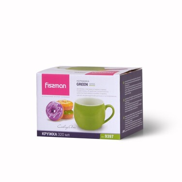 Кружка Fissman 320 мл зелений (9397)