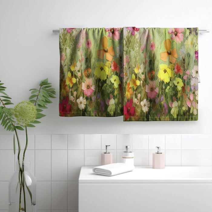 Різдвяні кухонні рушники Kwlegh, рушник для рук, різдвяна ялинка, цукерка-тростина, сніжинка, рушник для пальців, набір з 2 шт. , милий чоловічий банний рушник, високопоглинаючі рушники, 36 x (картина олією з квітами)