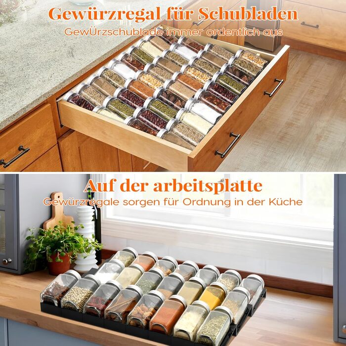 Органайзер для спецій на 24 предмети чорний Aonext