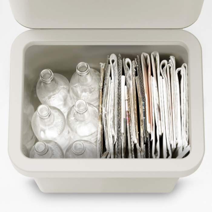 Контейнер для сміття з двома баками 60 л, білий Totem Pop Joseph Joseph