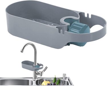 Органайзер для кухонної раковини, сірий 18 x 9,7 x 5 см Generic