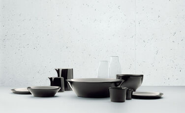 Блюдце 12 см чорне, 4 предмета Tonale Alessi