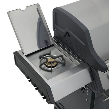 Газовый гриль SANTOS S-401, с боковой горелкой, нержавеющая сталь 900266 Код: 010955