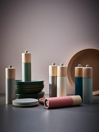 Млин для перцю Boreal, 21 см, класична обстановка, виготовлений з деревини бука, сертифікований PEFC, французьке виробництво, колір кам'яний сірий камінь сірий млин для перцю