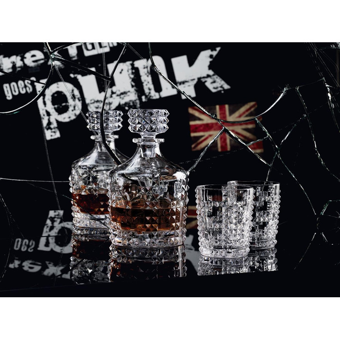 Набор для лонг-дринка, 4 предмета, хрустальное стекло, 390 мл, Punk, 0099498-0 (графин 2 чашки)