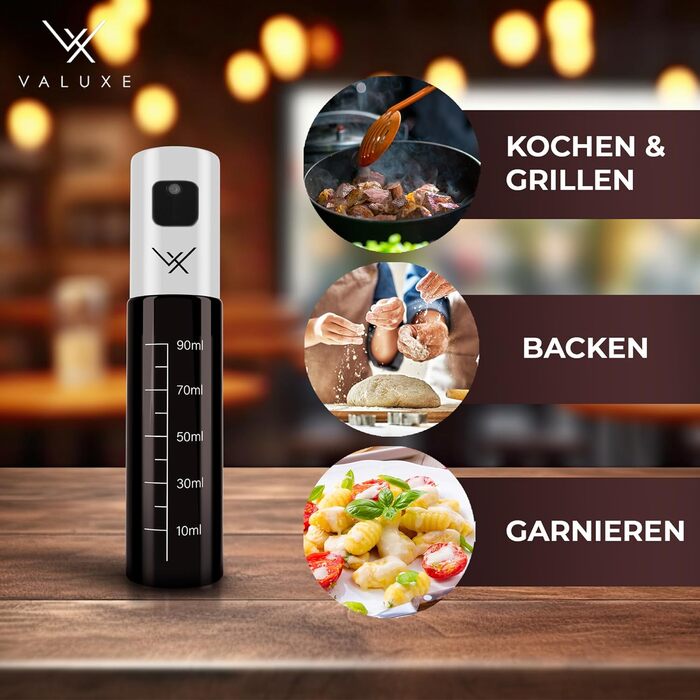 Масляный распылитель для растительного масла и уксуса с защитой от ультрафиолета Стекло и распылительный фильтр - Бутылка с масляным распылителем из нержавеющей стали в белоснежном цвете - Точный распылитель оливкового масла, распылитель масла, распылител