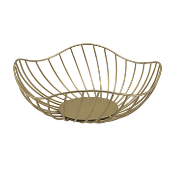 Кошик 28.5*10 см, золотий, металевий, Lotus Leaf, GenWare