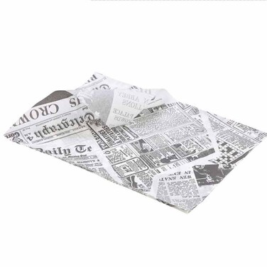 Жиронепроницаемая бумага 35х25 см, газета белая, GenWare
