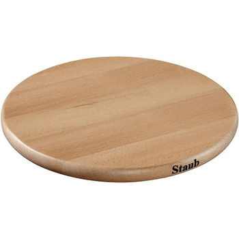 Магнітна дерев'яна підставка для посуду, кругла 23 см Staub
