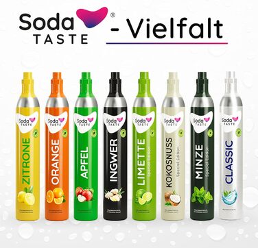 Набір для газування води, 4 предмети, класик + лайм, рожевий Mysoda Woody SodaTASTE